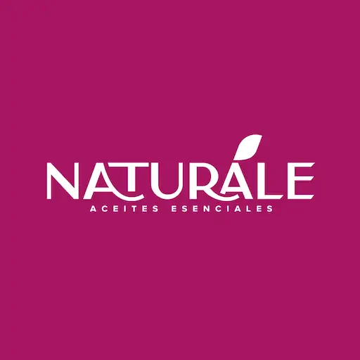 Logotipo Naturale blanco sobre magenta – diseño de SmartBrand360