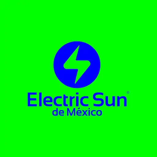 Logotipo Electric Sun sobre verde – diseño de SmartBrand360