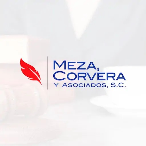 Logotipo Meza, Corvera y Asociados sobre blanco – diseño de SmartBrand360