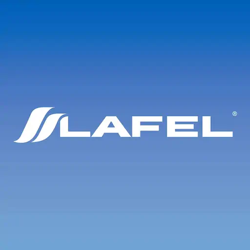 Logotipo Lafel blanco sobre azul – diseño de SmartBrand360