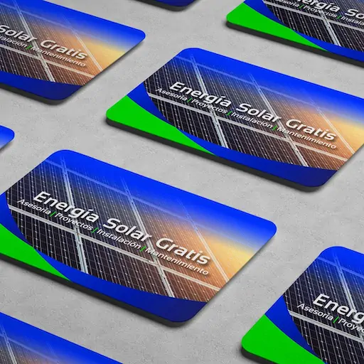 Tarjetas promocionales "Energía Solar Gratis" – diseño de SmartBrand360