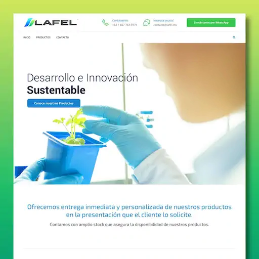 Sitio web de Lafel "Desarrollo e innovación sustentable" – diseño de SmartBrand360