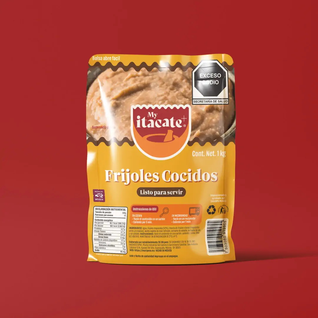 Empaque pouch de Frijoles Cocidos My Itacate – diseñado por SmartBrand360