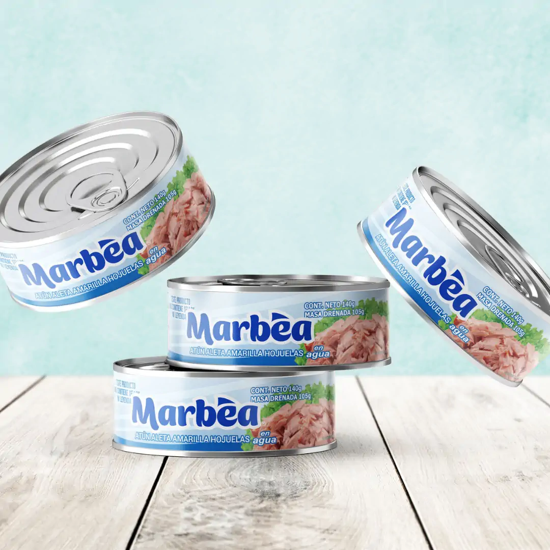 Propuesta de rediseño de marca y etiqueta de latas de atún Marbea, Mazatlán – diseño de SmartBrand360